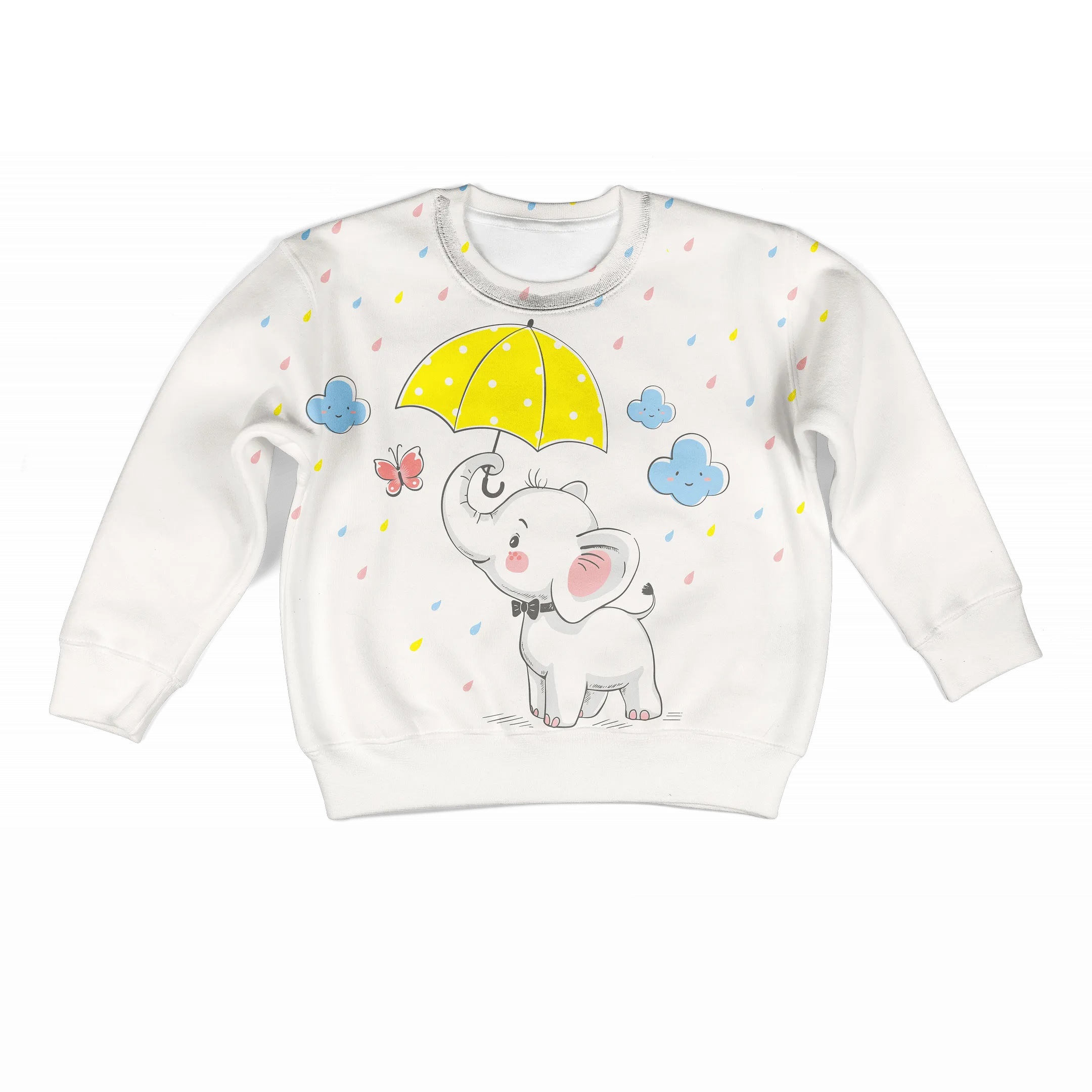 Elephant Holding Umbrella Custom Cosplay Kid Hoodie