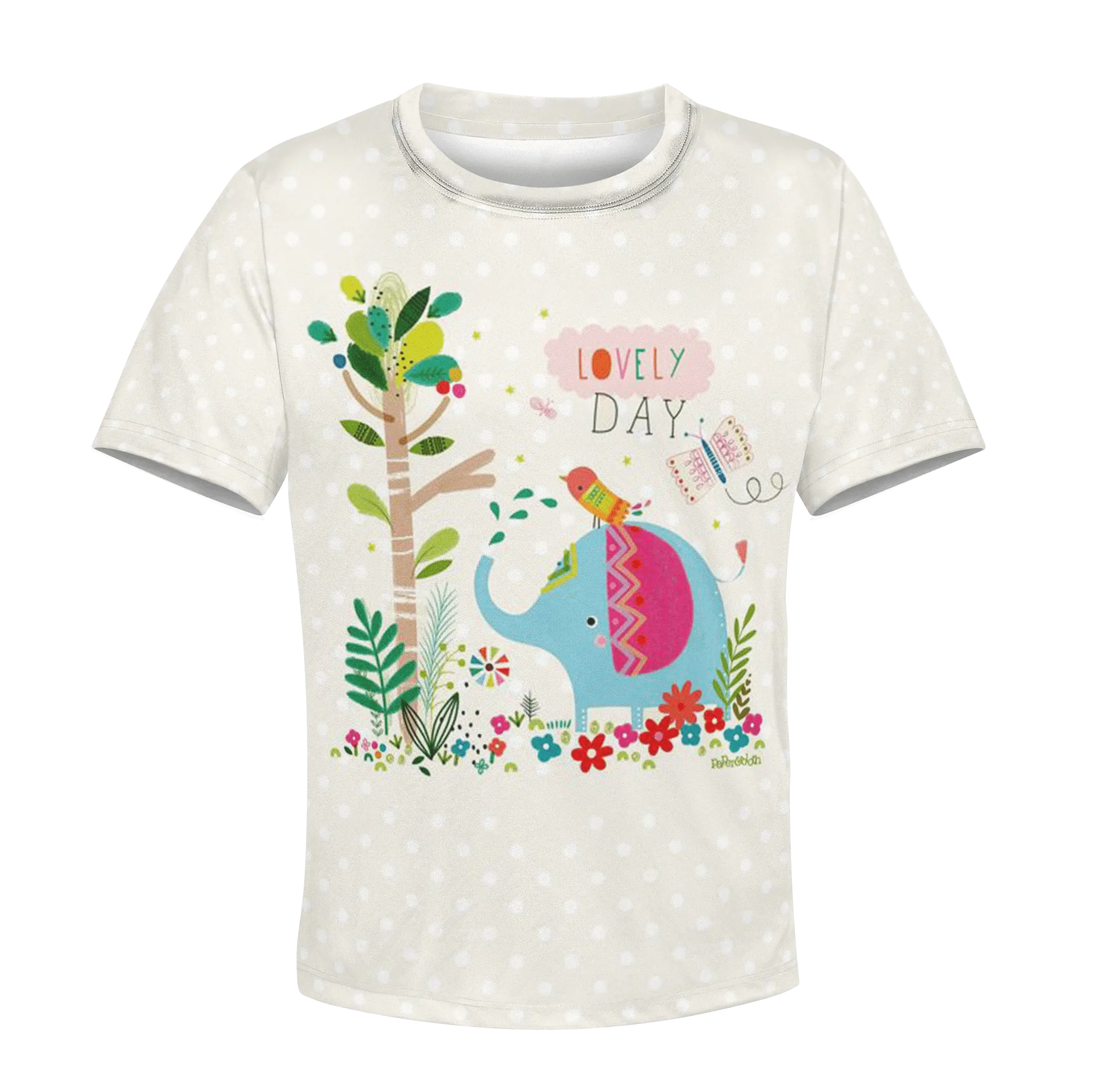 Elephant with a lovely day Kid Custom Cosplay Hoodies Apparel