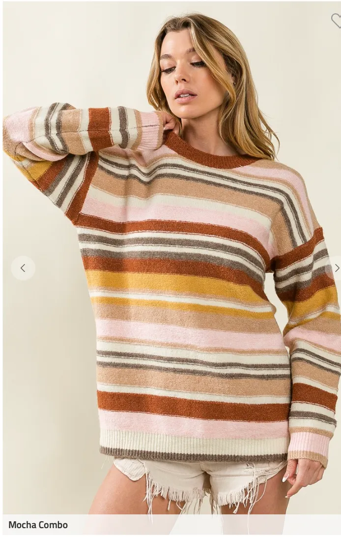 Everything You Wanted Multi Striped Sweater