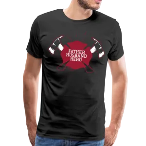 Father Husband Hero Firefighter Men's Premium T-Shirt (CK1858)