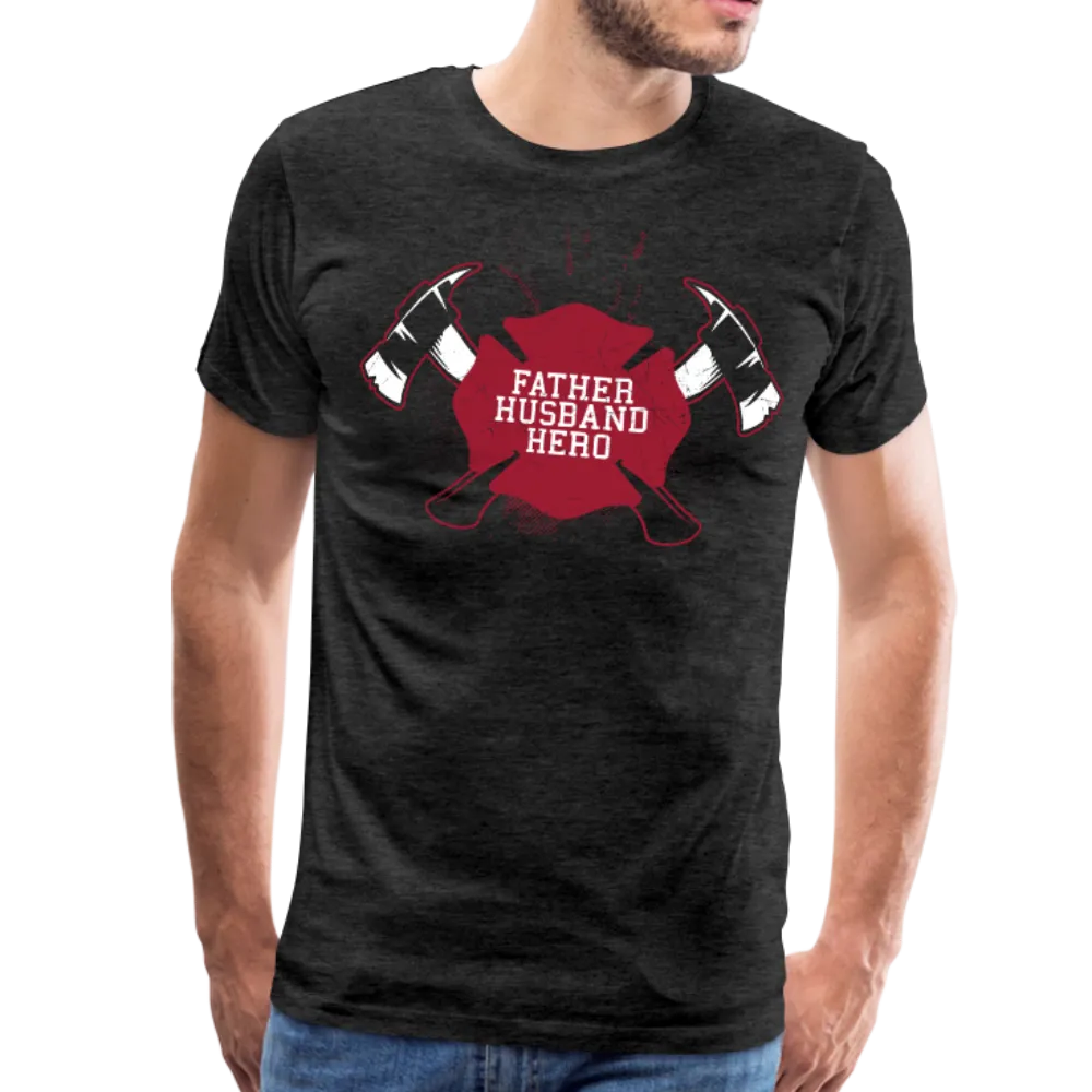 Father Husband Hero Firefighter Men's Premium T-Shirt (CK1858)