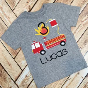 Firefighter Birthday Custom Tee Shirt