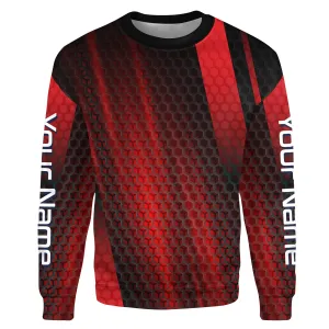 Fishing Red background Custom name 3D All Over Printed Sweatshirt Fishing, basic UV Fishing Shirts TMTS036