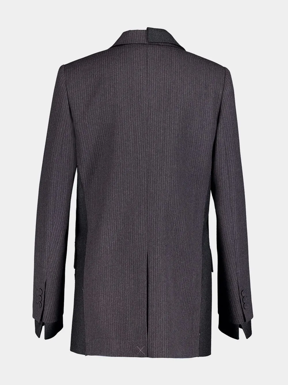 Flannel Single-Breasted Blazer