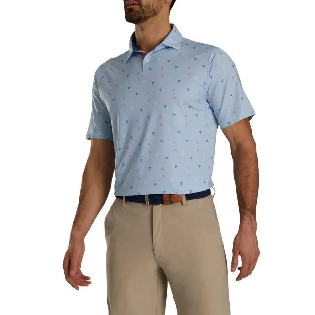 FootJoy Men's Parachute Print Lisle Self Collar