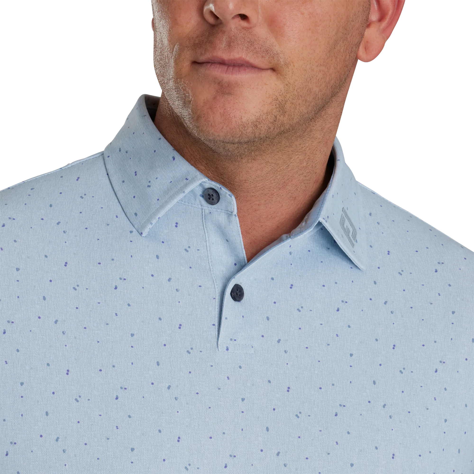 FootJoy Tweed Texture Pique Polo - Mist