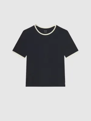 Frame The Ringer Baby Tee in Navy Multi