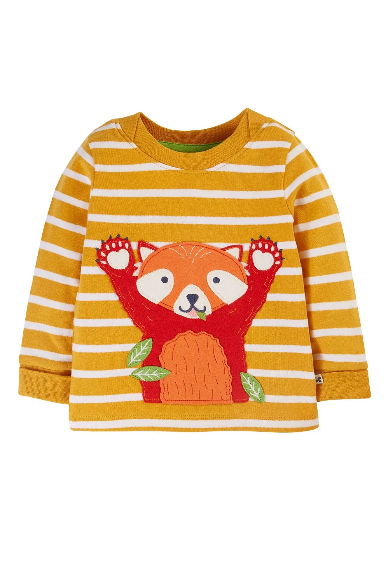 Frugi Easy On Infant T-Shirt Red Panda Stripe