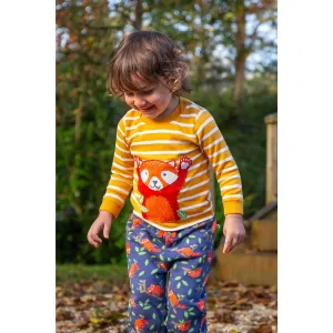 Frugi Easy On Infant T-Shirt Red Panda Stripe
