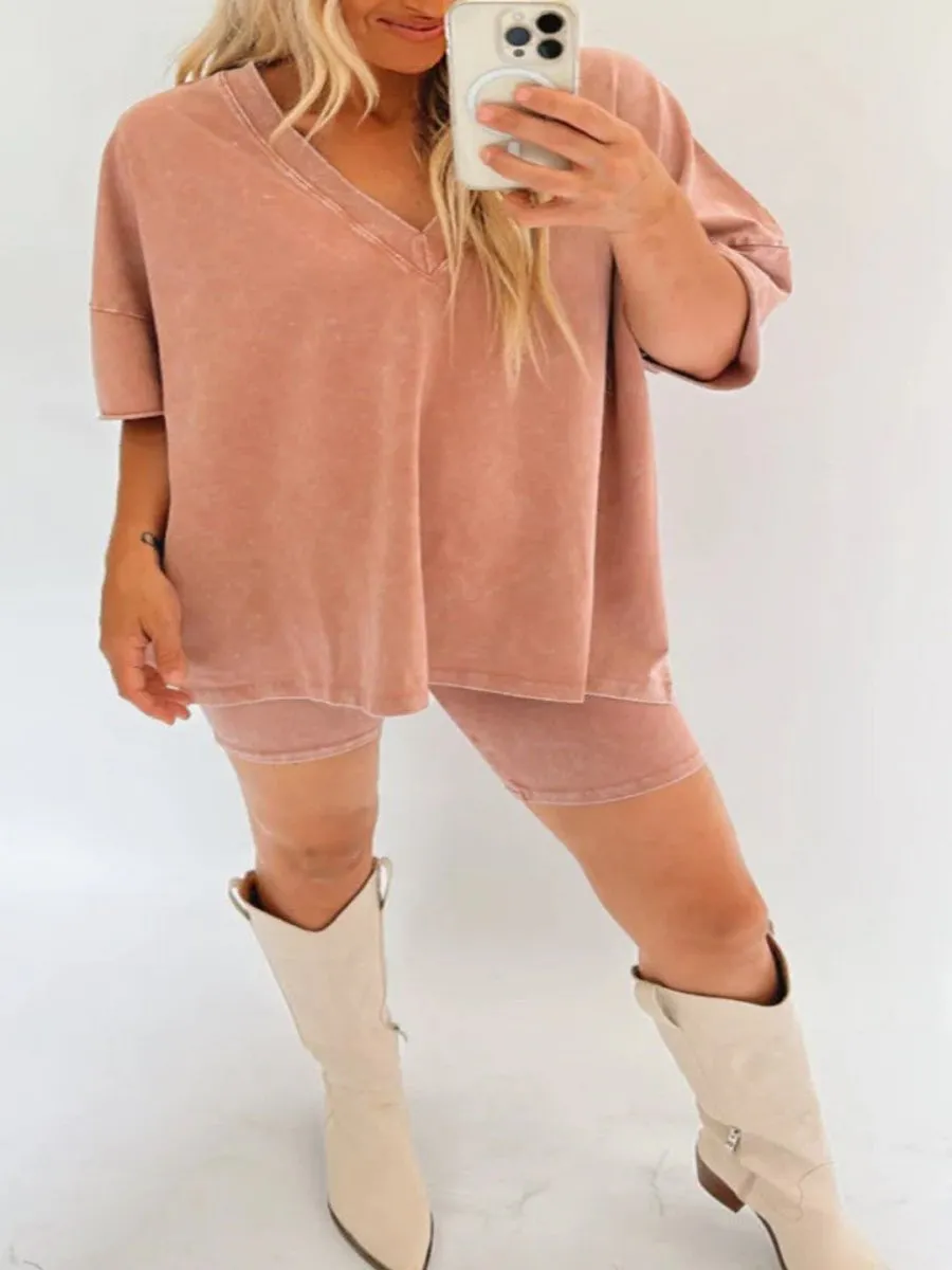 Giulia – Chic Vintage-Washed Summer Set for Women