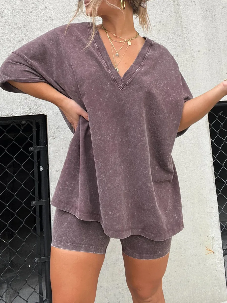 Giulia – Chic Vintage-Washed Summer Set for Women