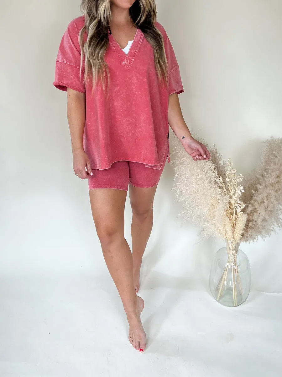 Giulia – Chic Vintage-Washed Summer Set for Women
