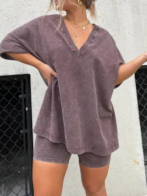Giulia – Chic Vintage-Washed Summer Set for Women