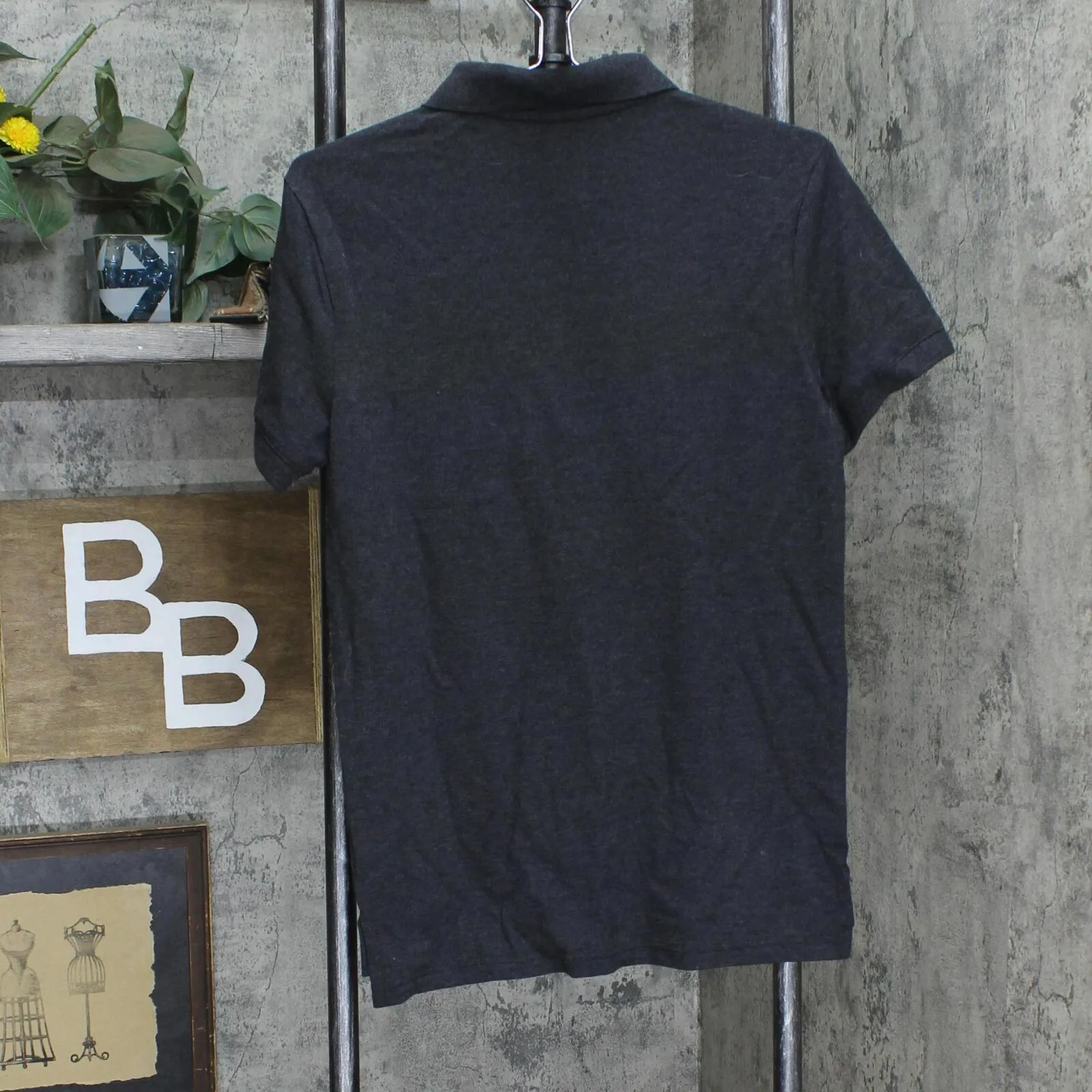 Goodfellow & Co Standard Fit Short Sleeve Loring Polo T-Shirt Railroad Gray S