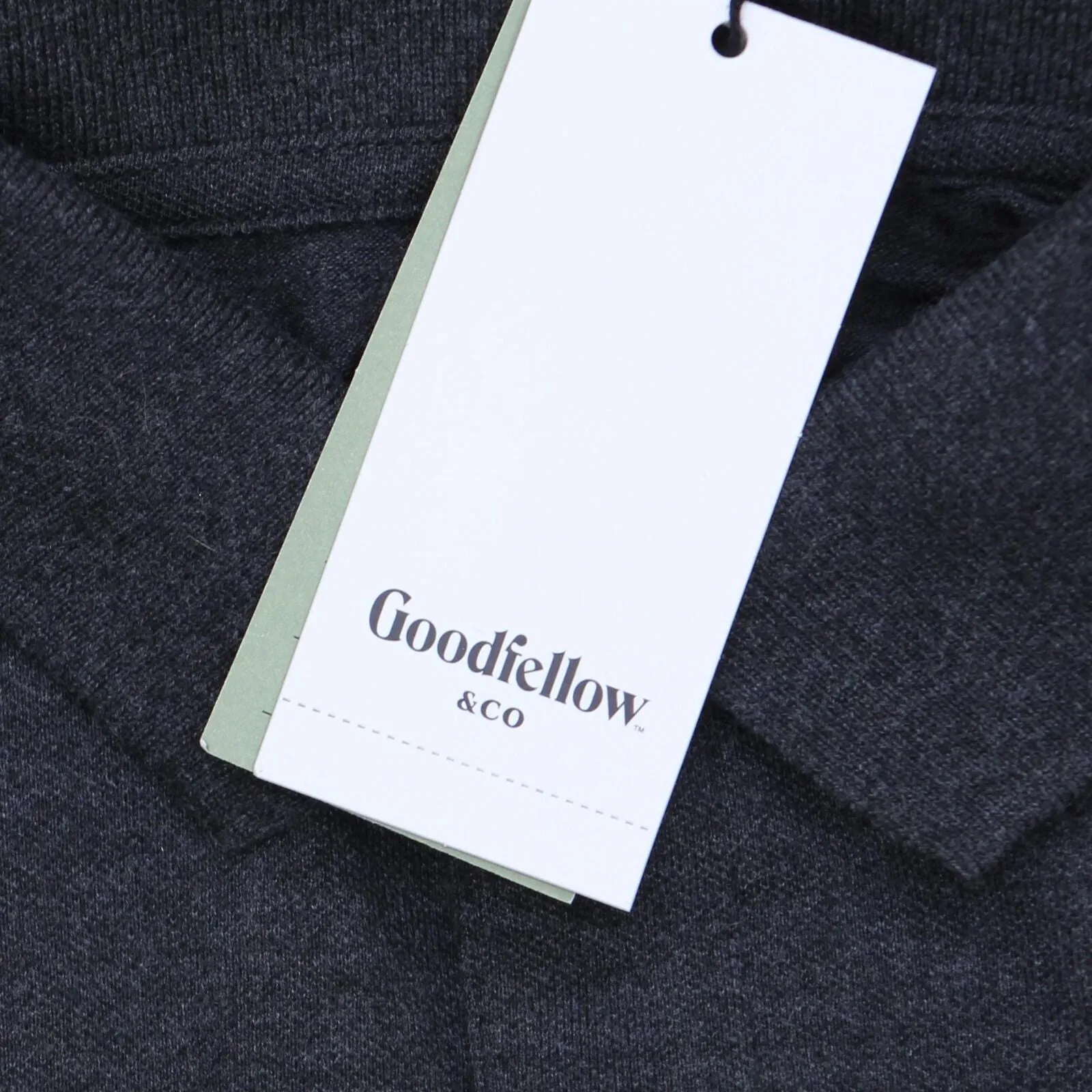 Goodfellow & Co Standard Fit Short Sleeve Loring Polo T-Shirt Railroad Gray S