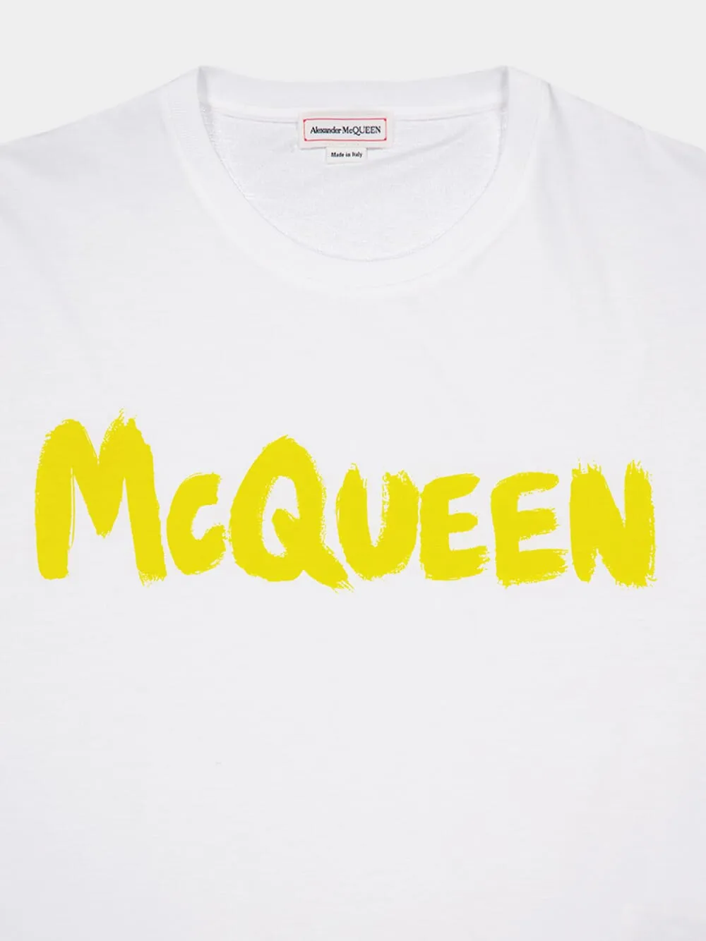Graffiti Logo Print White T-shirt
