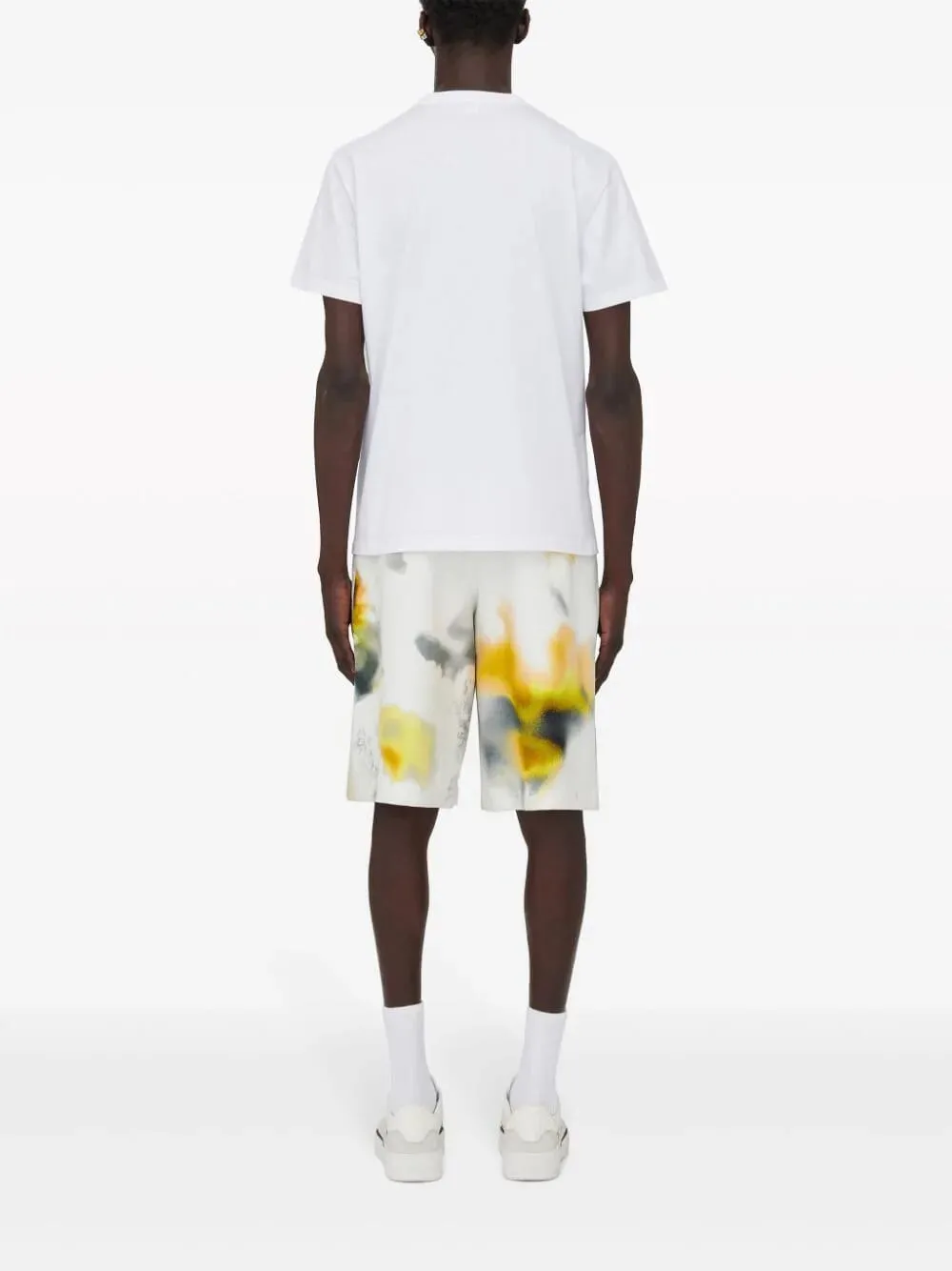 Graffiti Logo Print White T-shirt