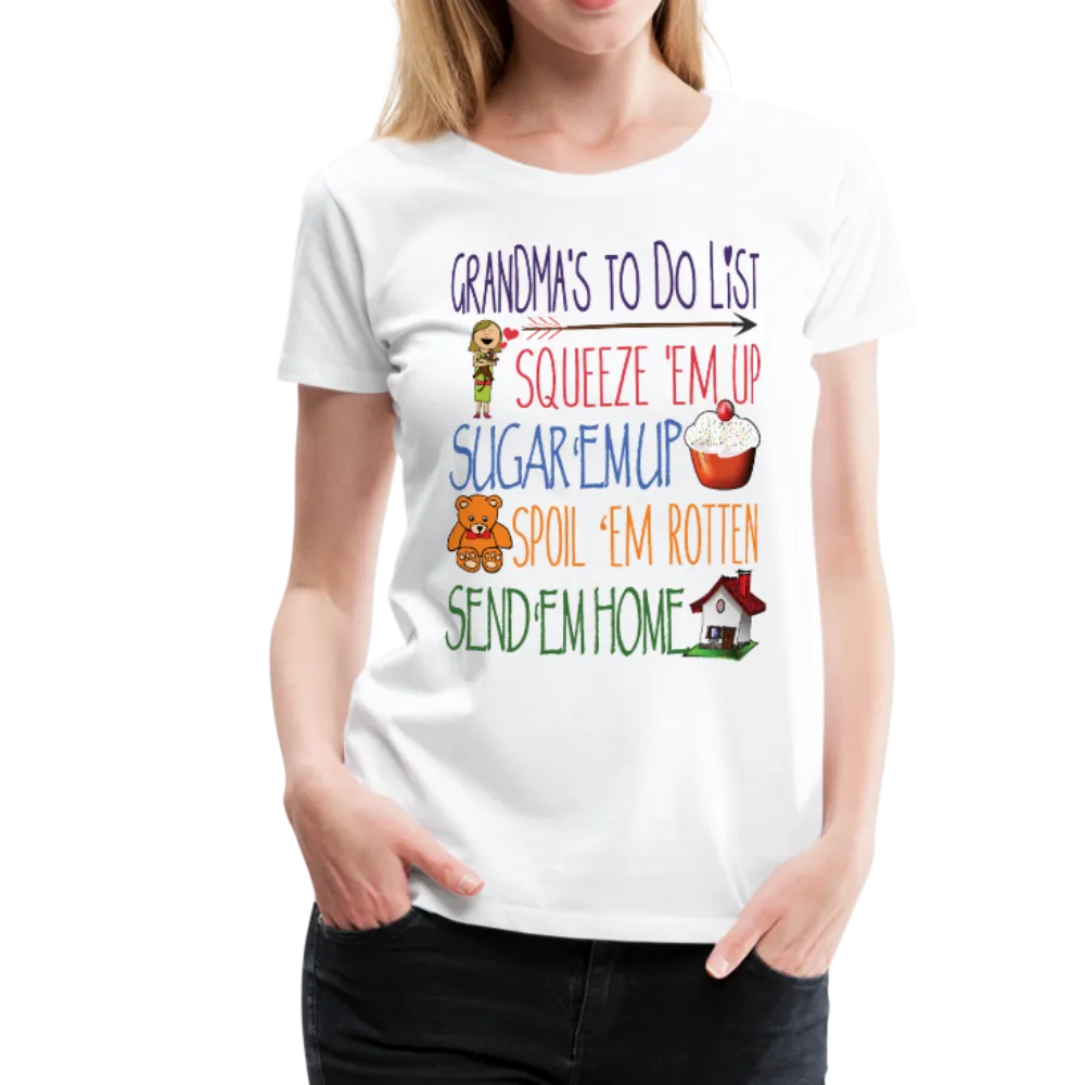 Grandma's ToDo List Women’s Premium T-Shirt (CK1610)