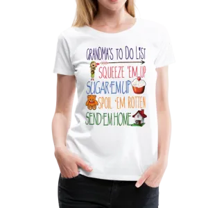 Grandma's ToDo List Women’s Premium T-Shirt (CK1610)