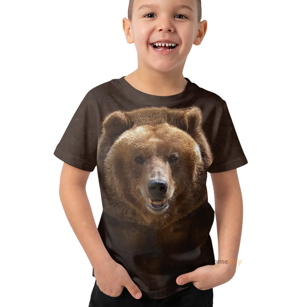 Grizzly Bear - 3D Kid Tshirt QT212516Hg