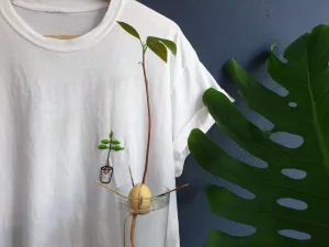 Hand Embroidered Avocado Plant Shirt