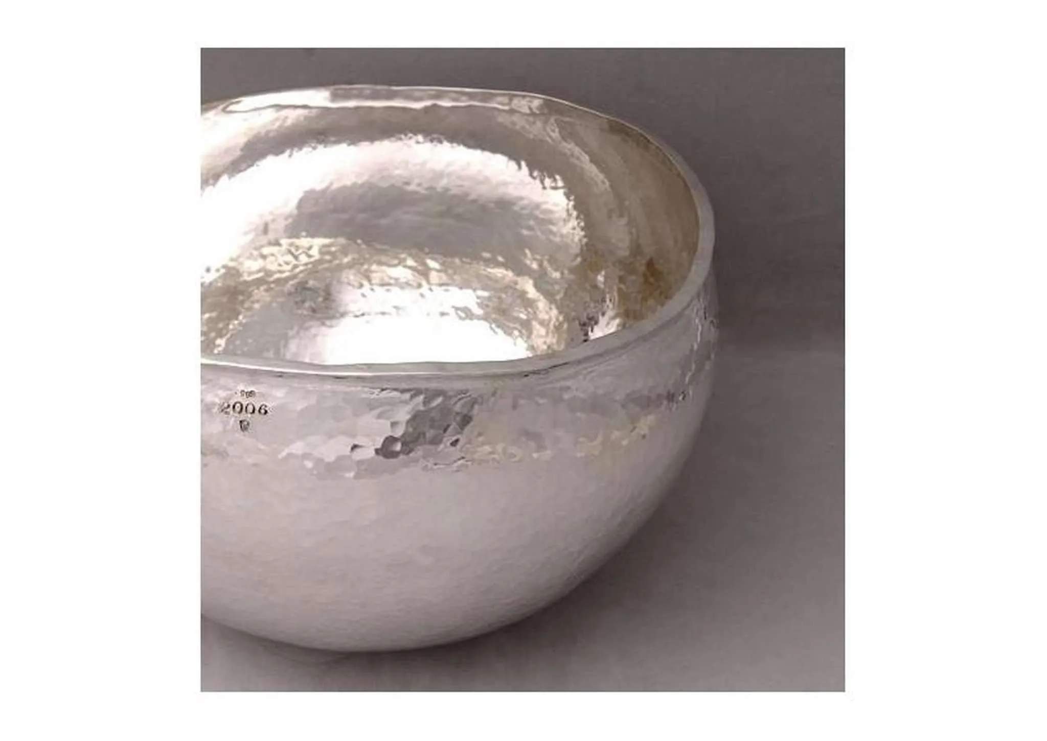 Hand-raised Pure Silver bowl by Thorkild Hansen for Re:Fine 2006 exhibition Wellington, NZ