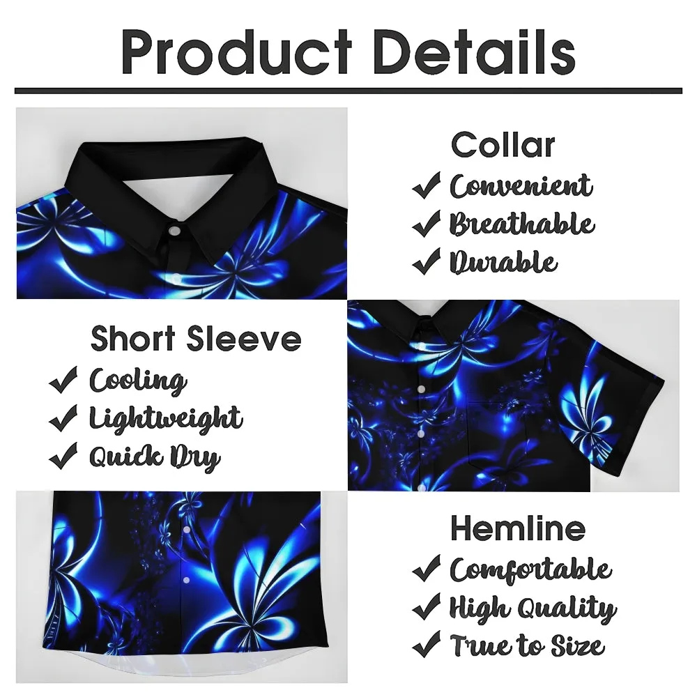 Hawaiian Floral 3D Print Bamboo Linen Short Sleeve Shirt 2406000156