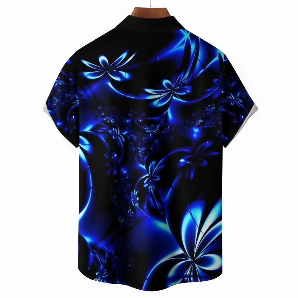 Hawaiian Floral 3D Print Bamboo Linen Short Sleeve Shirt 2406000156