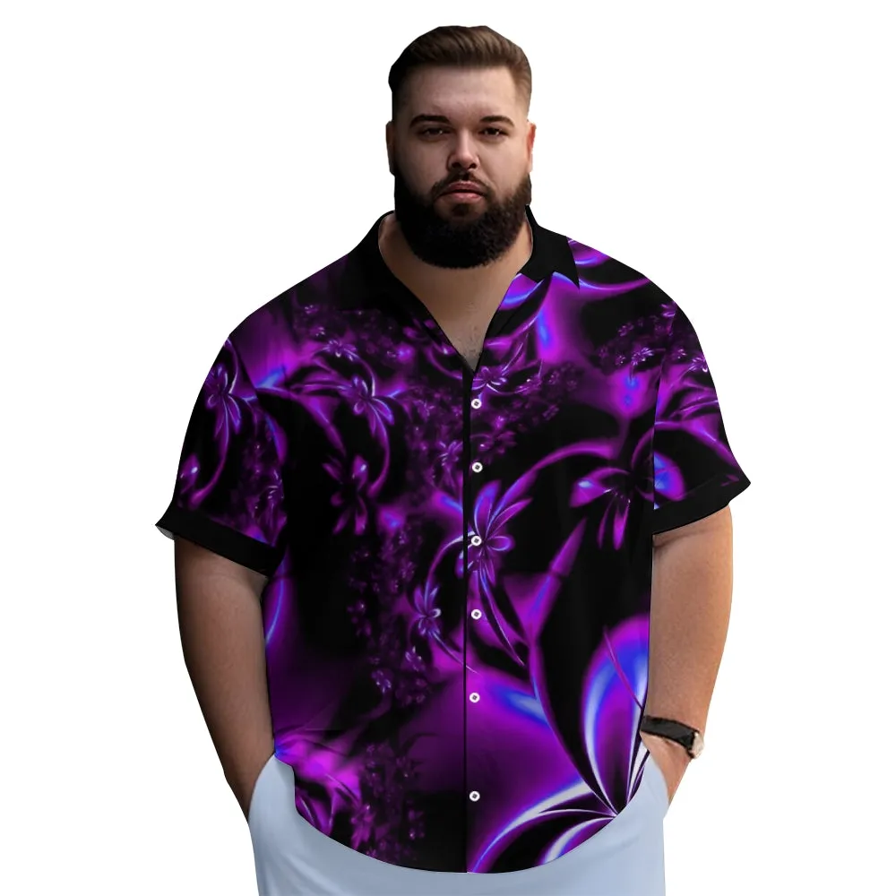 Hawaiian Floral 3D Print Bamboo Linen Short Sleeve Shirt 2406000156