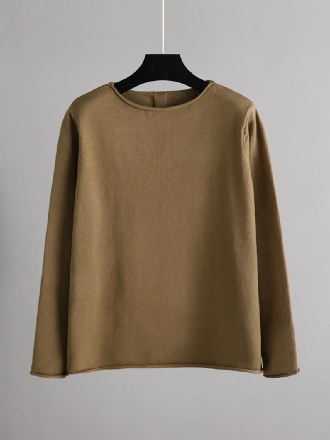 Hazel Blues® |  Basic Bae Rolled Round Neck Top and Pants Sweater Set