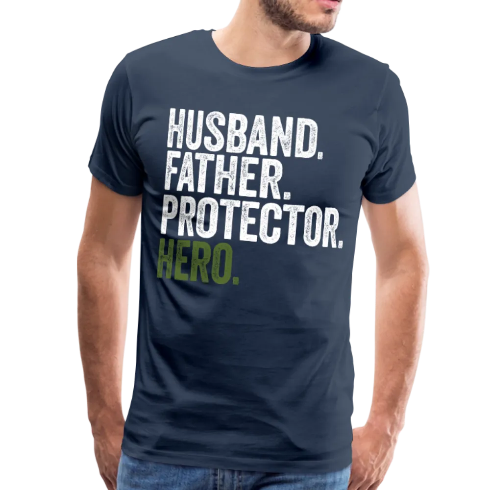 Husband Father Protector Hero Men's Premium T-Shirt (CK1884)