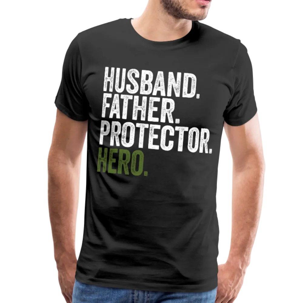 Husband Father Protector Hero Men's Premium T-Shirt (CK1884)