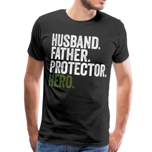 Husband Father Protector Hero Men's Premium T-Shirt (CK1884)