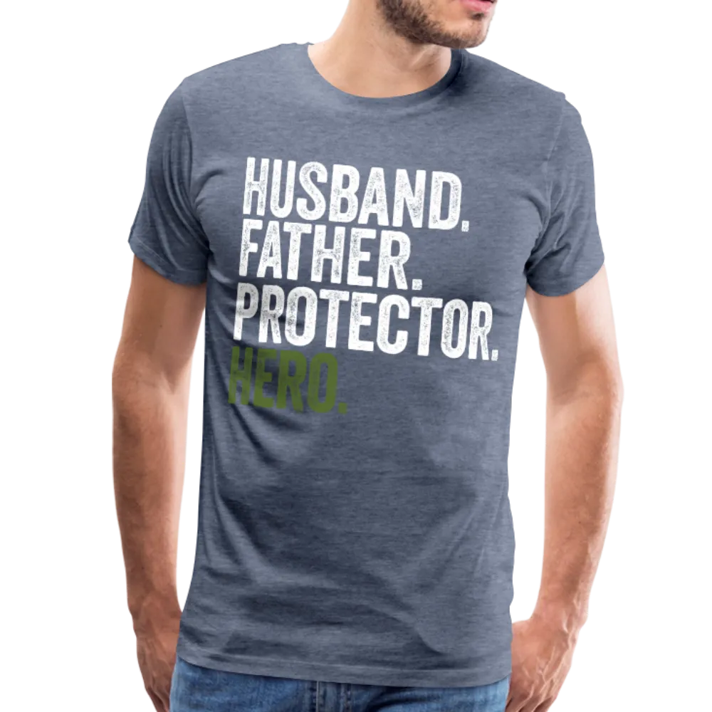 Husband Father Protector Hero Men's Premium T-Shirt (CK1884)