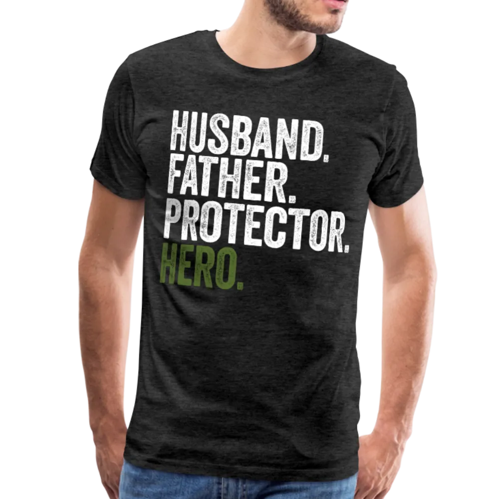 Husband Father Protector Hero Men's Premium T-Shirt (CK1884)