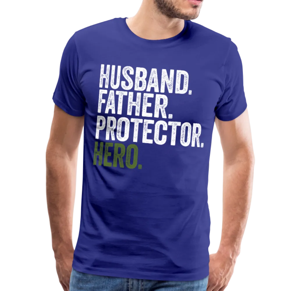 Husband Father Protector Hero Men's Premium T-Shirt (CK1884)