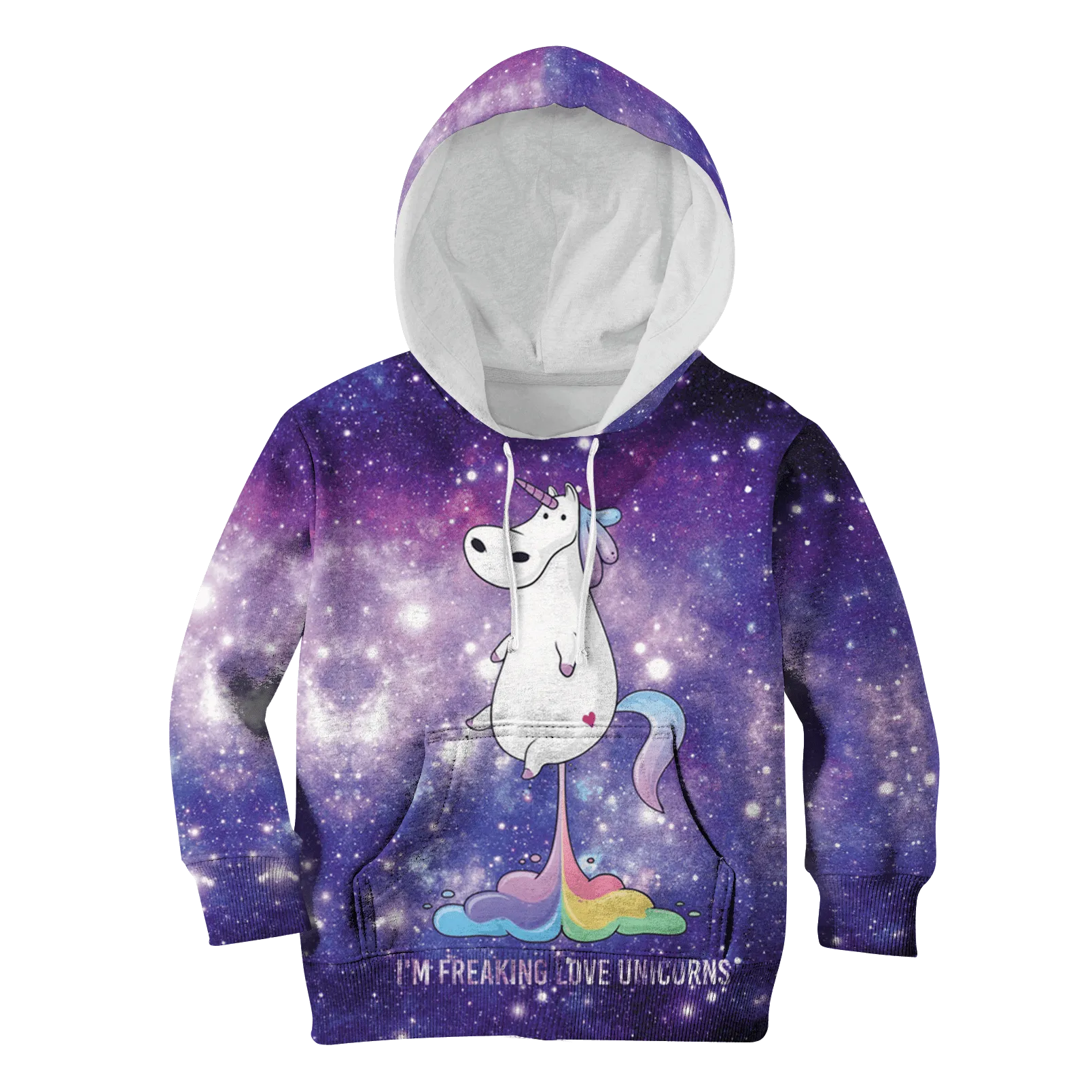 I AM FREAKING LOVE UNICORN Kid Custom Cosplay Hoodies Apparel