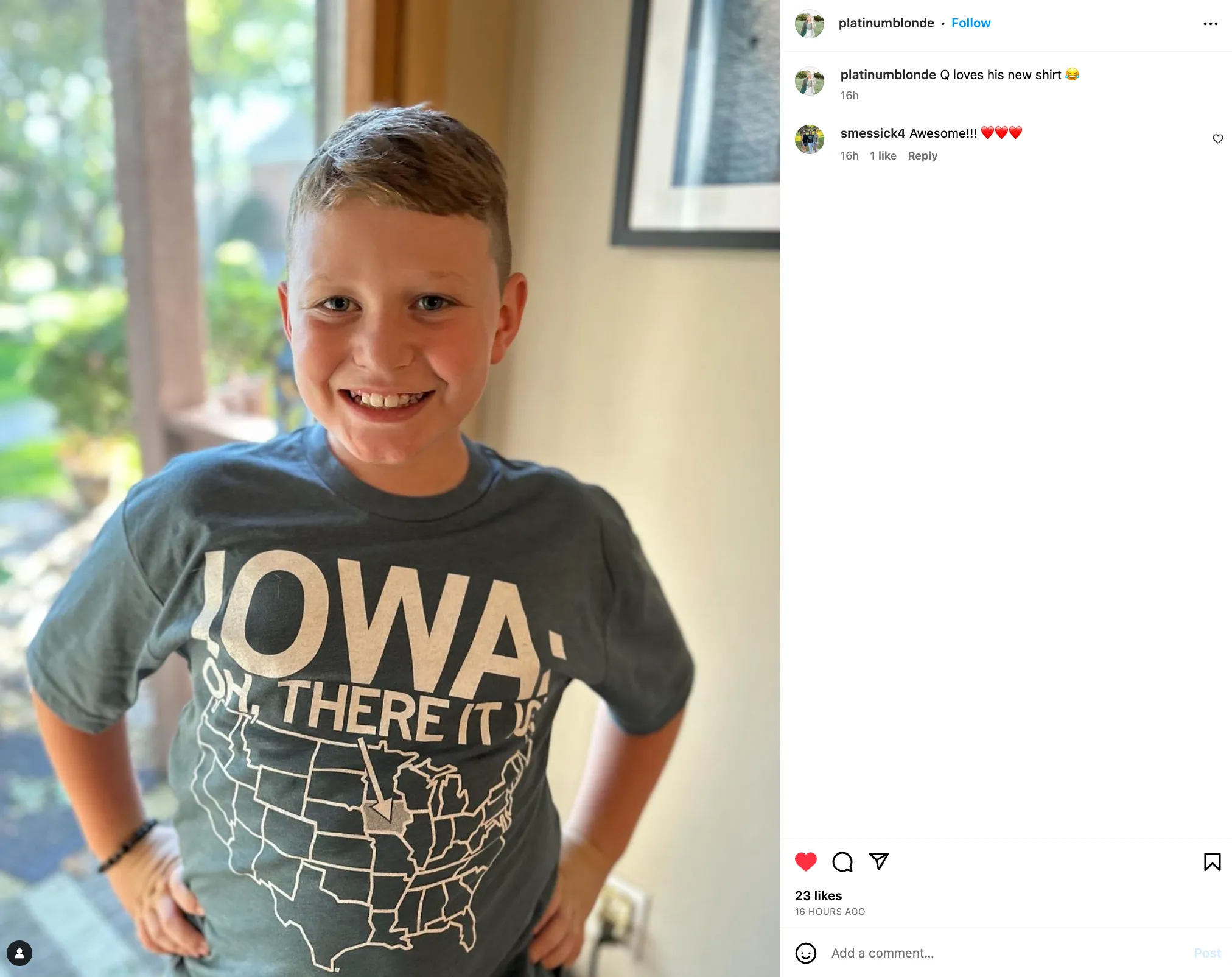 Iowa, Oh There It Is!