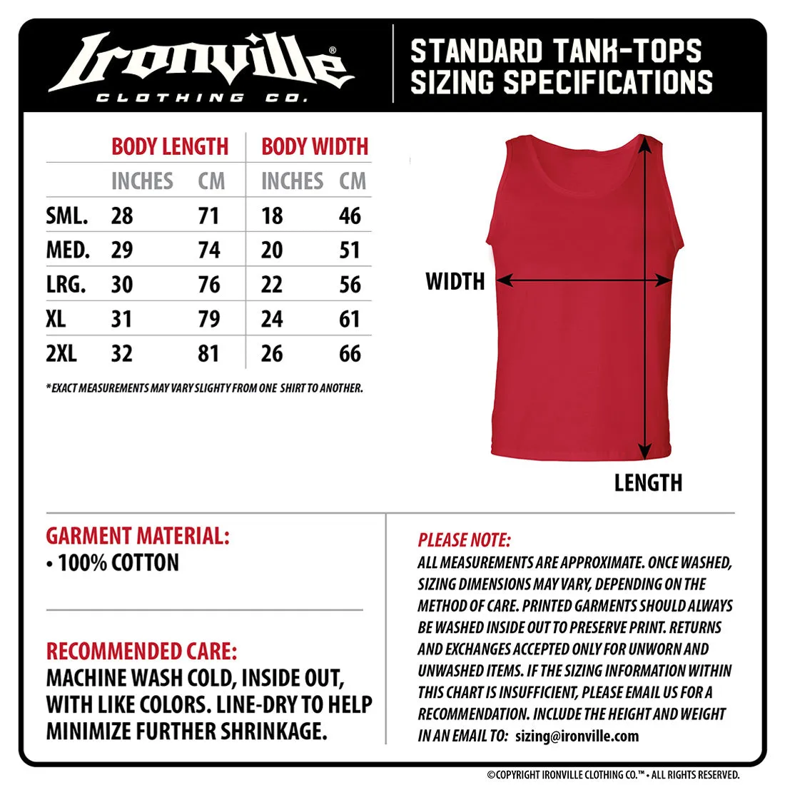 Ironville GYM SPARTAN Standard Cut Gym Tank Top