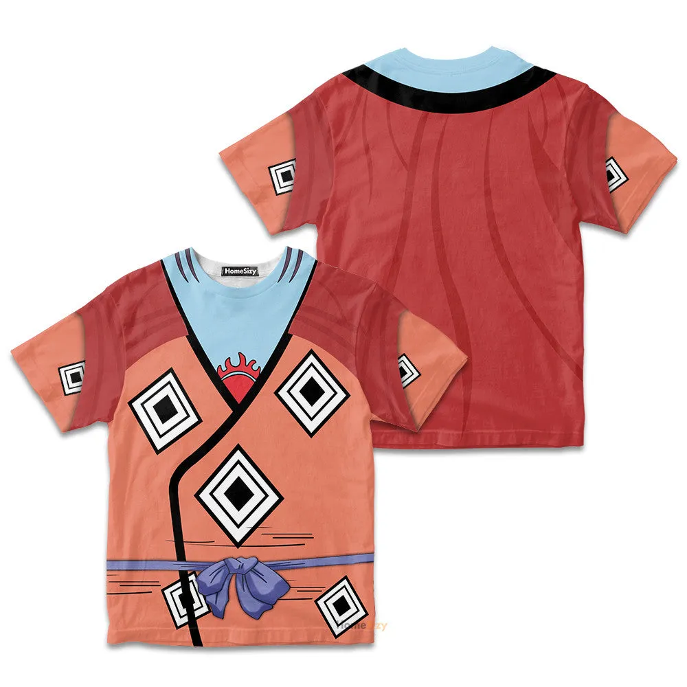 Jinbe One Piece Custom Cosplay Costume Kid Tshirt QT207377Hf