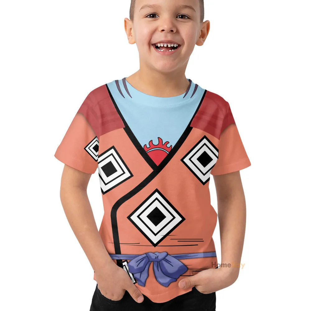 Jinbe One Piece Custom Cosplay Costume Kid Tshirt QT207377Hf