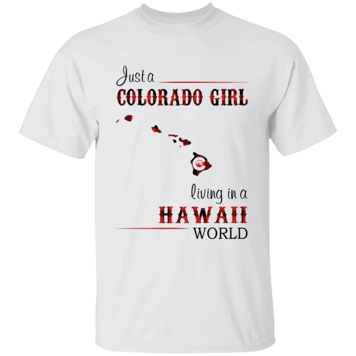 Just A Colorado Girl Living In A Hawaii World T-shirt