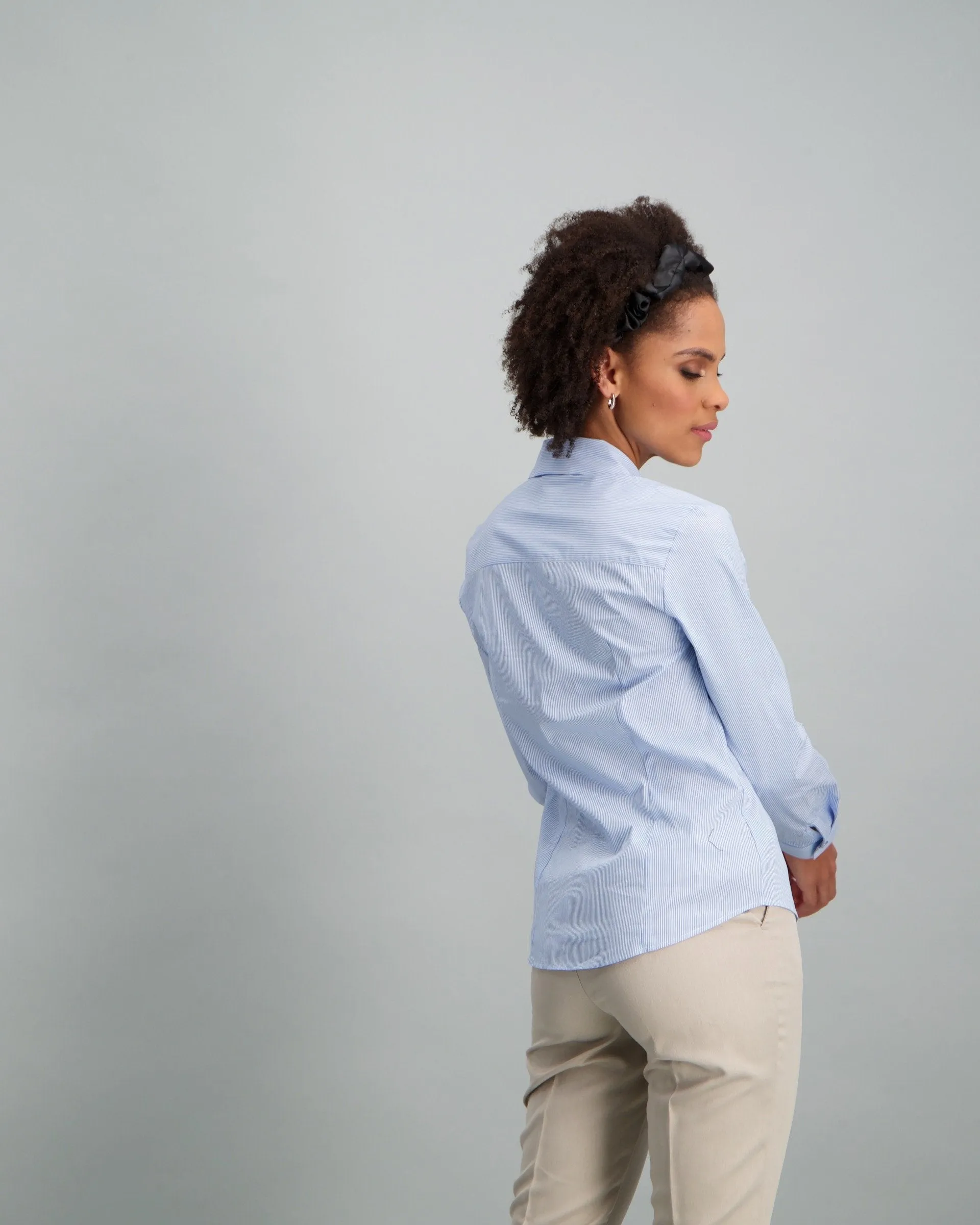 Ladies-Long Sleeve Cotton Shirt
