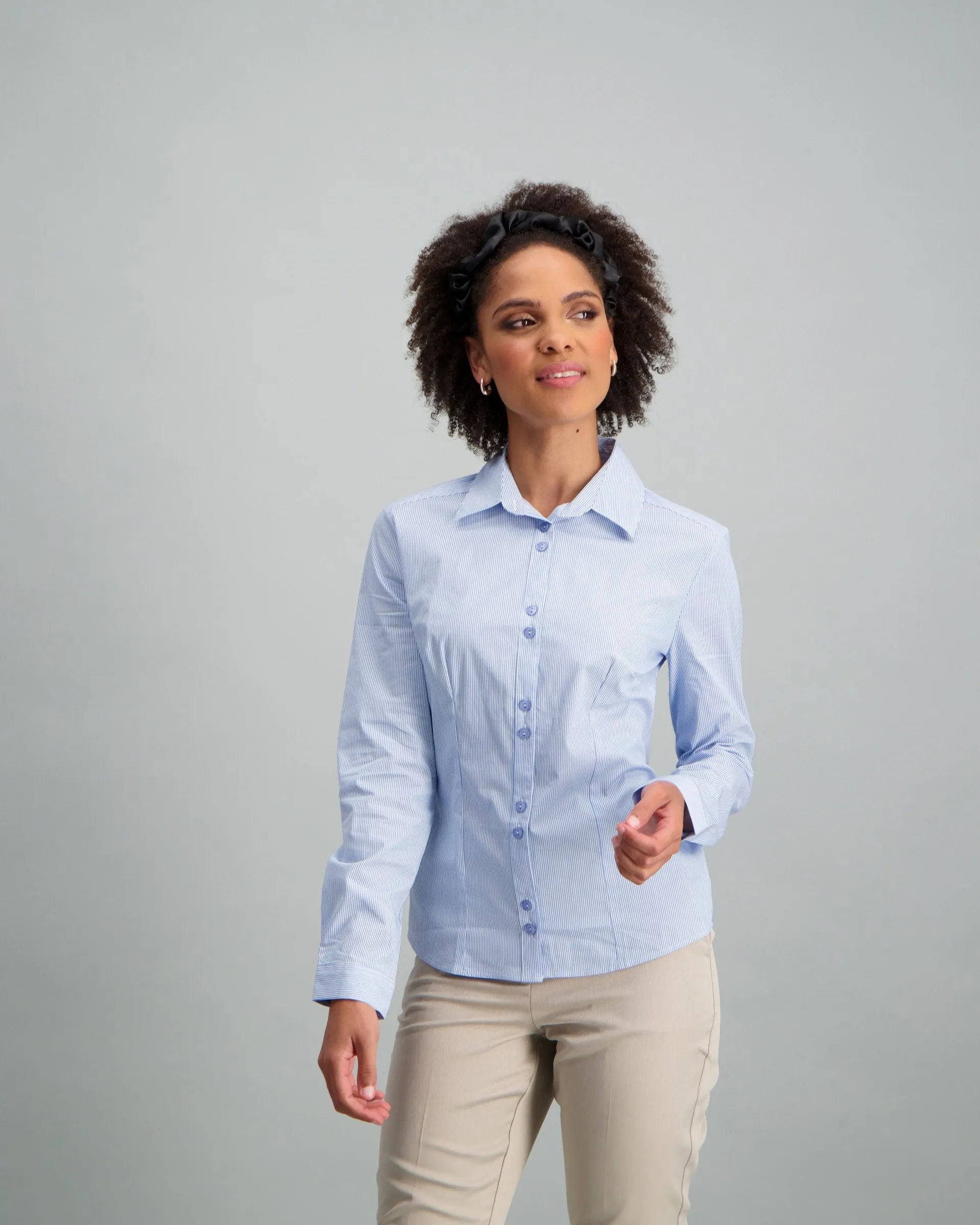 Ladies-Long Sleeve Cotton Shirt