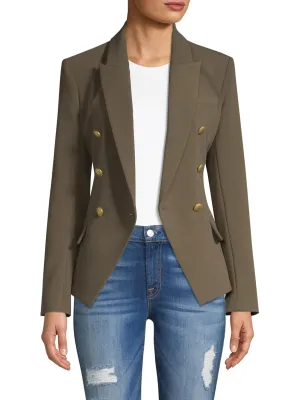 L'AGENCE KENZIE GOLD BUTTON BLAZER