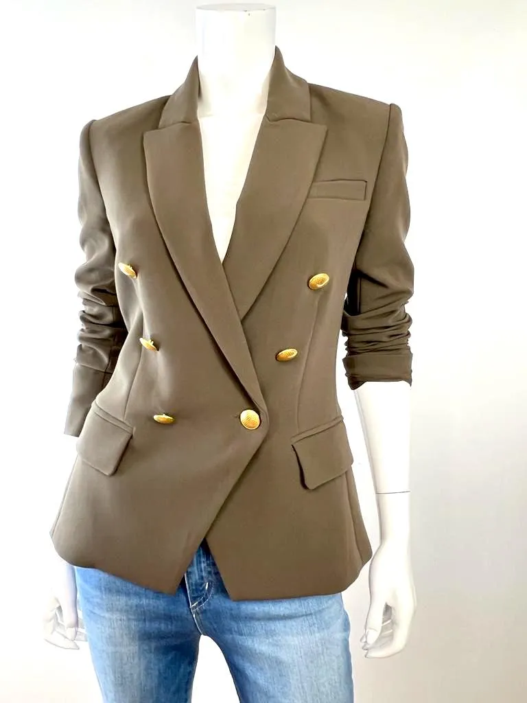 L'AGENCE KENZIE GOLD BUTTON BLAZER
