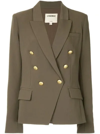 L'AGENCE KENZIE GOLD BUTTON BLAZER