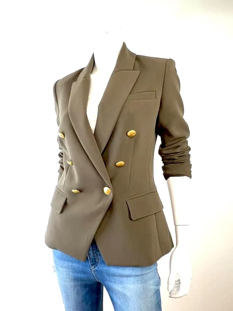 L'AGENCE KENZIE GOLD BUTTON BLAZER