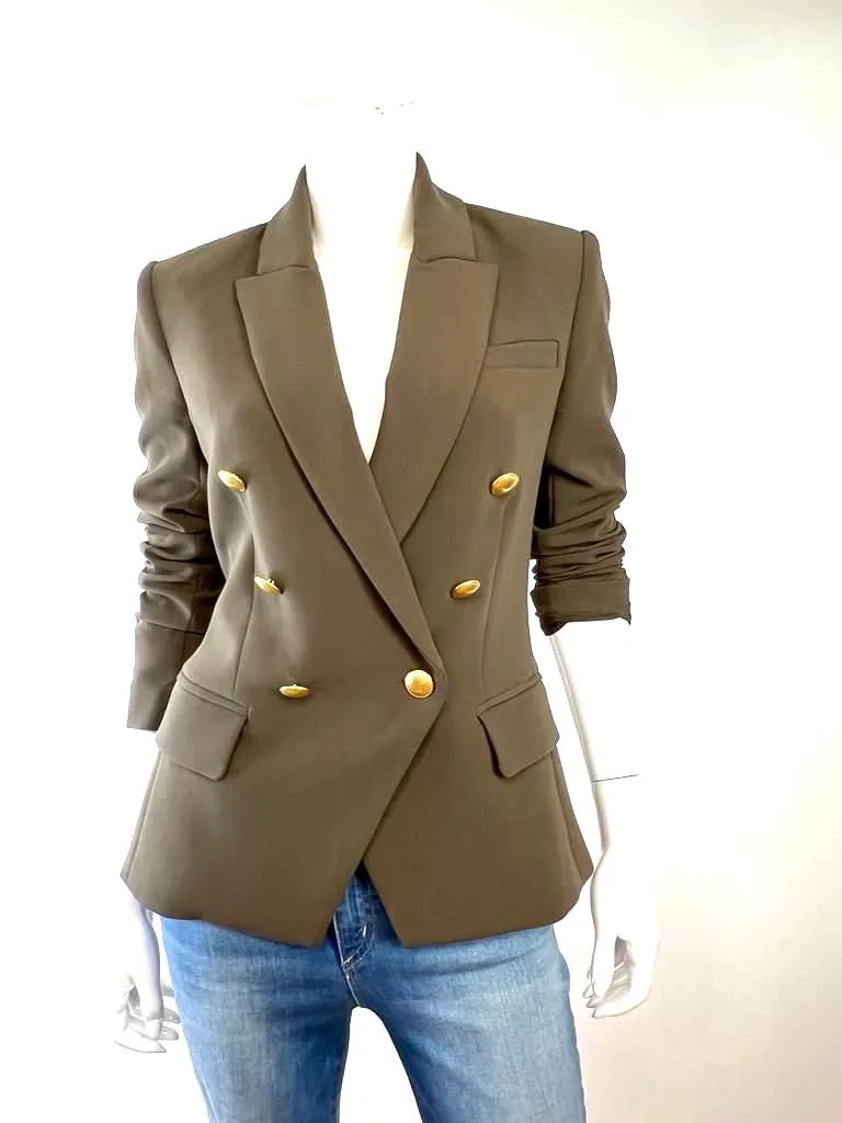 L'AGENCE KENZIE GOLD BUTTON BLAZER