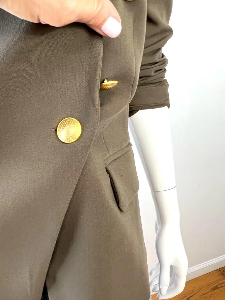 L'AGENCE KENZIE GOLD BUTTON BLAZER